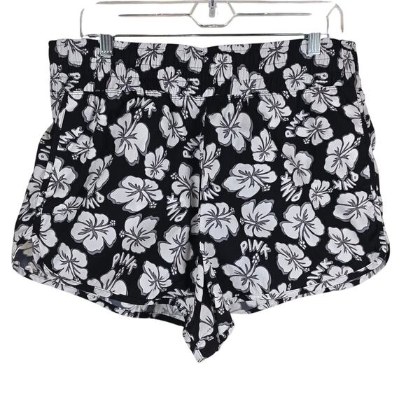 Victoria Secret Pink Active Hawiian Floral Built In Underwear Shorts XL - Picture 1 of 3
